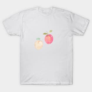 Watercolor Peaches and greenery T-Shirt